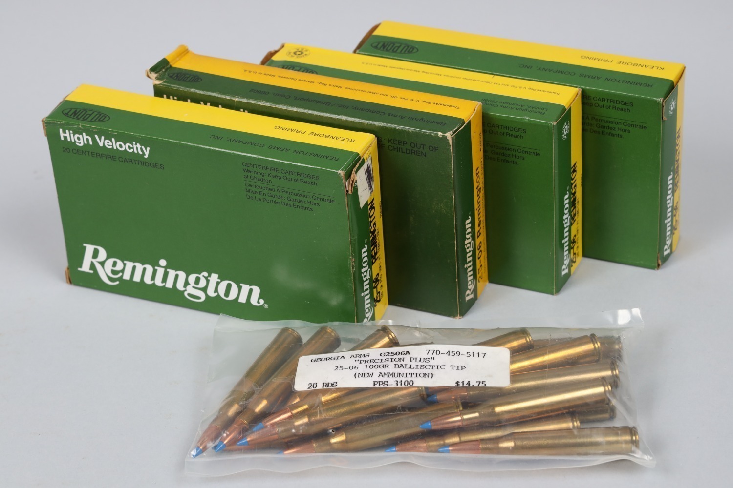 5 Boxes 25-06 Ammo