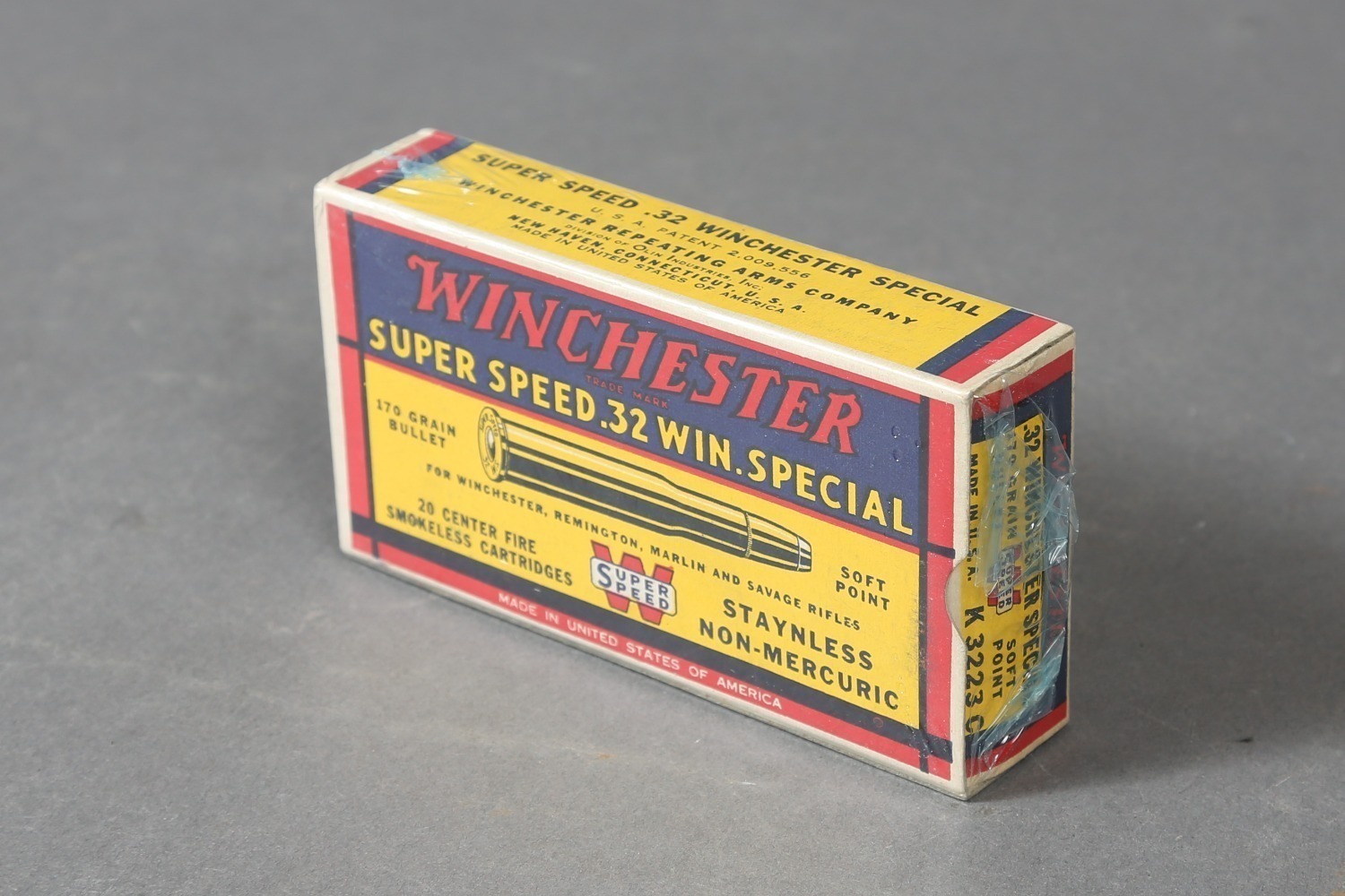 1 Bx Vintage Winchester .32 Win Spcl Ammo