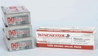 4 Bxs of Winchester/Hornady 9mm Ammo