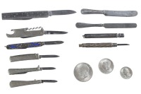 10 Decorative Knives and Coins