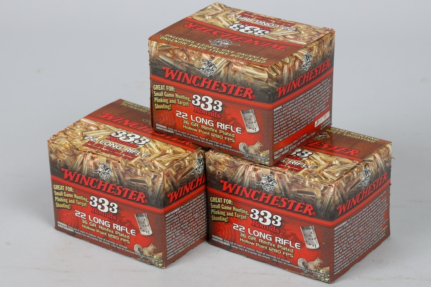 3 Bxs of .22 lr Ammo